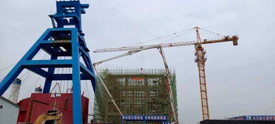 陽城技改項(xiàng)目副提升機(jī)房工程封頂大吉 陽城技改項(xiàng)目副提升機(jī)房工程封頂大吉